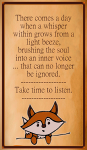Take time to listen...