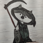 first drawing of Grim Fig by hand